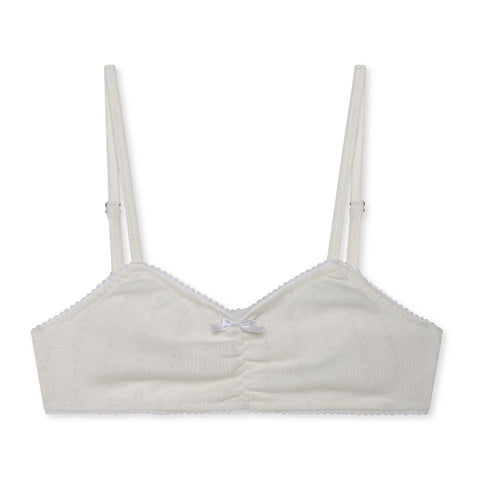 Pointelle Crop Top- Milk White