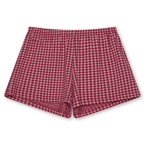 Cotton Booty Short- Cherry Gingham
