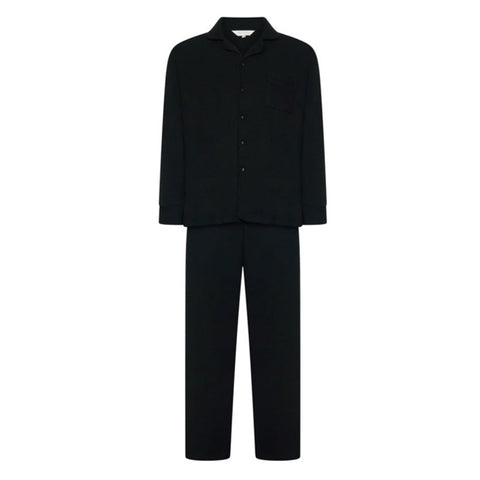 Men's Ribbed Modal Trouser PJ Set - Black